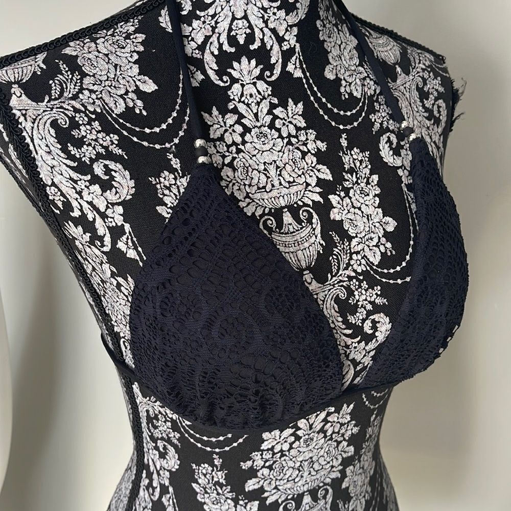 Ralph Lauren New Black Lace Bikini Set Small